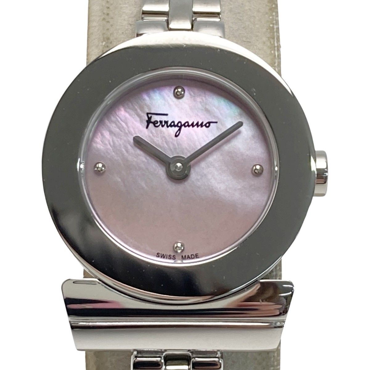 Salvatore Ferragamo サルヴァトーレフェラガモ ガンチーニ FBF070017 ピンクシェル クォーツ レディース 腕時計 GANCINI Salvatore Ferragamo サルヴァトーレフェラガモ 腕時計