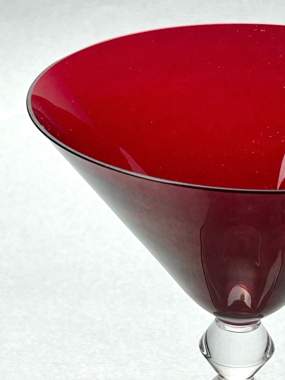 幽玄】Baccarat バカラ 赤 ベガ マティーニグラス カクテルグラス 