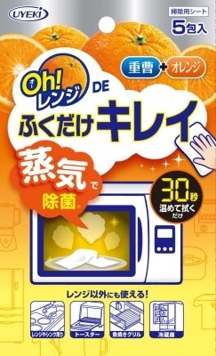 【まとめ買い-72点セット】Ｏｈ！レンジＤＥふくだけキレイ　５包入 【 ＵＹＥＫＩ 】 【 住居洗剤・キッチン 】