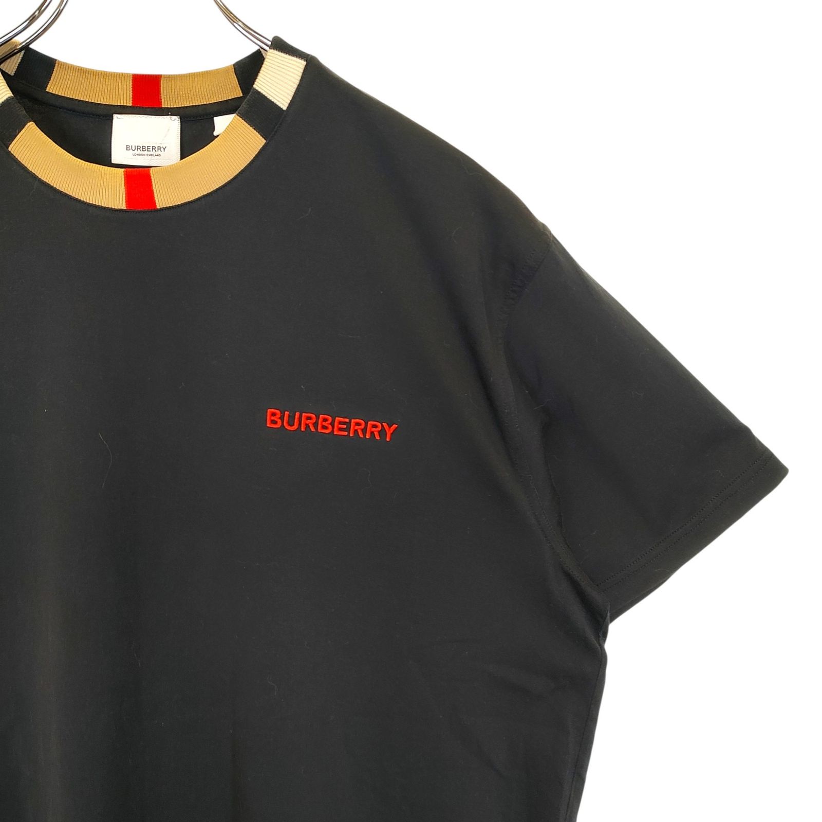 BURBERRY バーバリー アイコンストライプ トリム ノバチェック 半袖 T