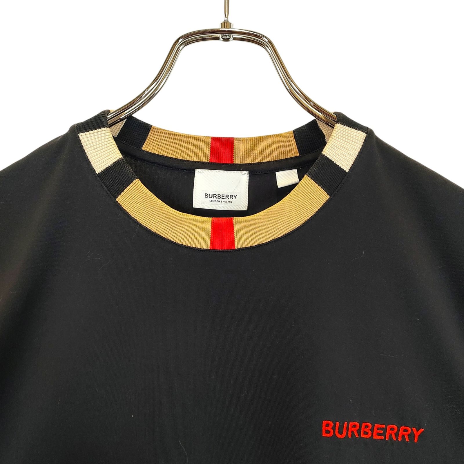 BURBERRY バーバリー アイコンストライプ トリム ノバチェック 半袖 T