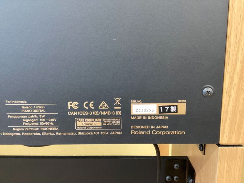メンテナンス＆クリーニング済み】 ローランド HP603A-NBS ナチュラル 