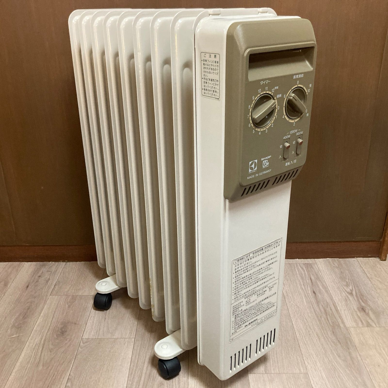SHARP エレクトロラックス オイルヒーター ドイツ製 動作確認済み