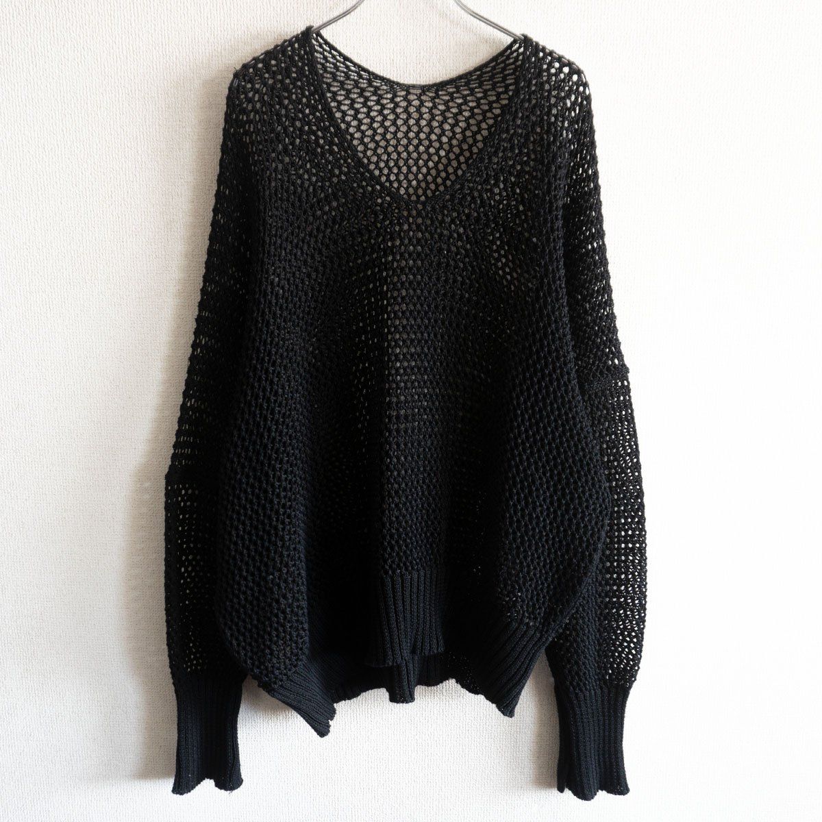 美品】sulvam【MESH OVER KNIT】 S サルバム メッシュ オーバー ニット
