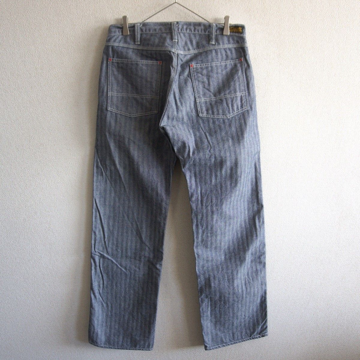 美品】IRON HEART【10.5oz ヘリンボーン ダブルニー ロガージーンズ