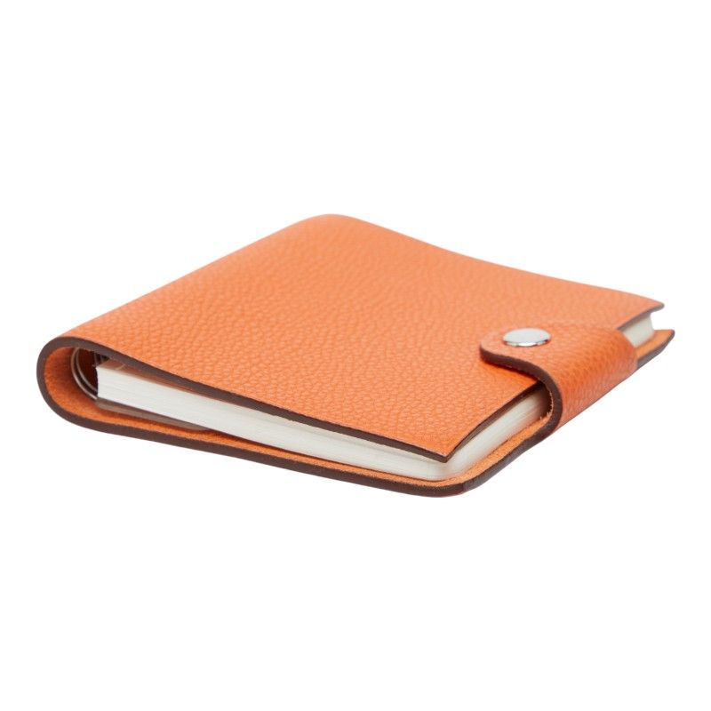 エルメス ユリスPM 手帳カバー ノートカバー オレンジ トゴ レディース