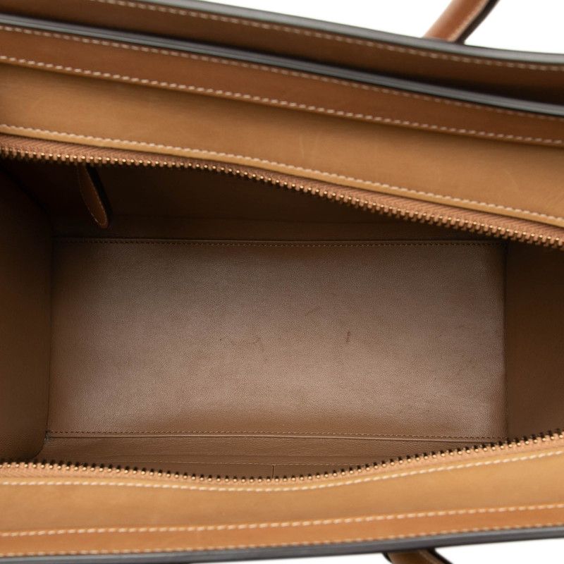 セリーヌ ラゲージ マイクロショッパー トリコロール ハンドバッグ