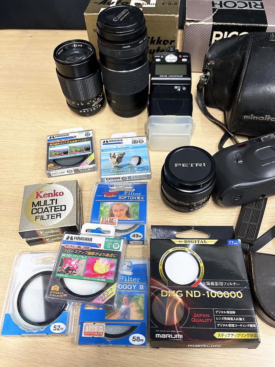 カメラレンズ 4本セット MINOLTA レンズ MINOLTA カメラレンズなど まとめ 動作確認出来ていません