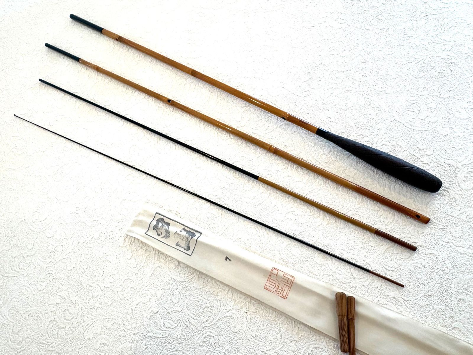 夕山 合成竿 7尺 中硬式 口巻 乾漆握り 穂先 穂持 カーボン ME 80025