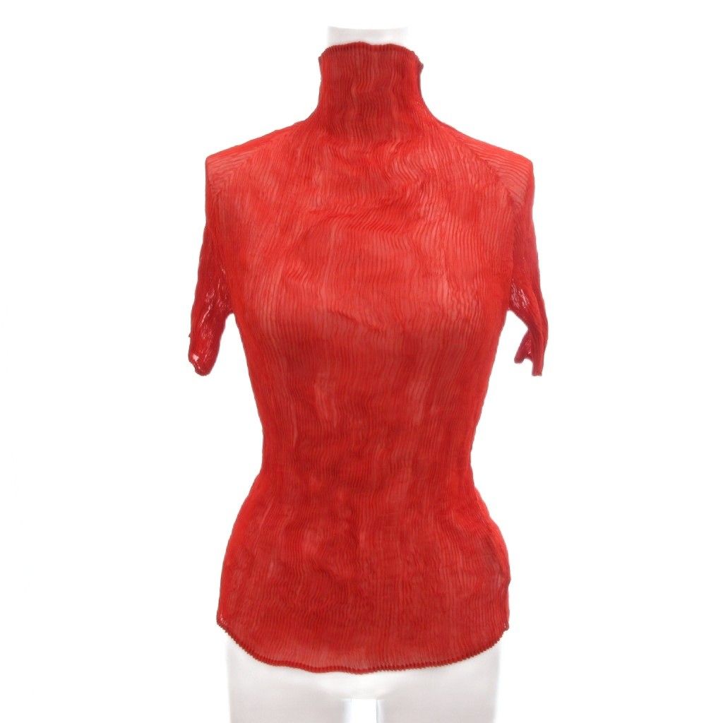 イッセイミヤケ ISSEY MIYAKE プリーツカットソー Tシャツ ハイネック