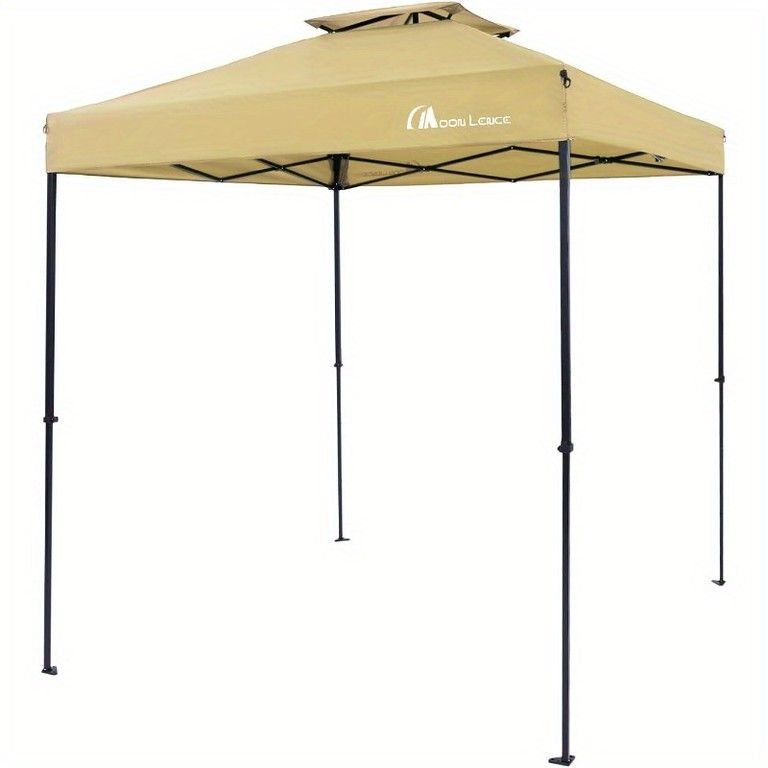 ワンタッチ簡単設営 タープテント 2 m | 2.5 選べるサイズ スチールフレーム 3段階高さ調節 UVカット 日よけ キャンプ アウトドア イベントに最適 mイエロー