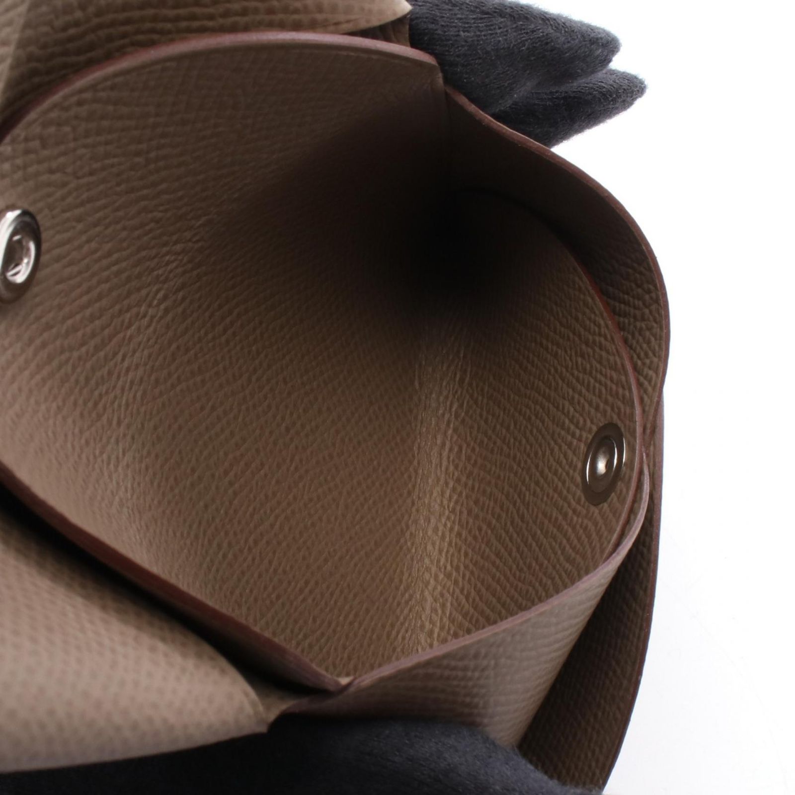 エルメス HERMES コインケース カルヴィデュオ エトゥープ カーフ 