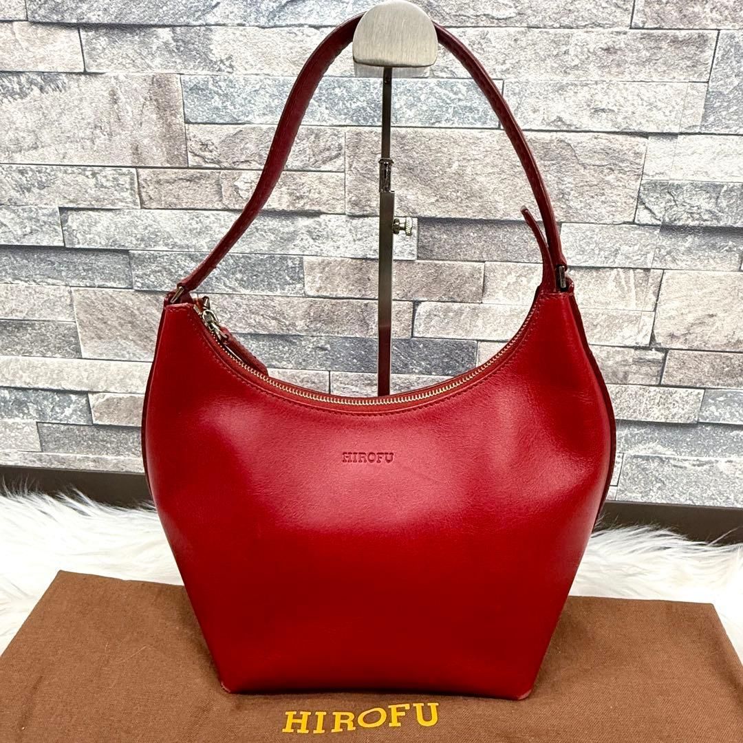 HIROFU ヒロフ レザーハンドバッグ ワンショルダートートバッグ ロゴ型