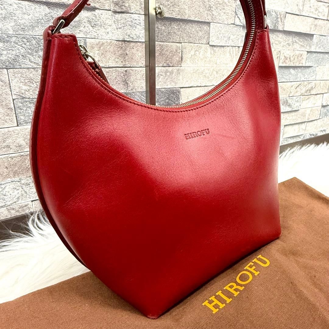 HIROFU ヒロフ レザーハンドバッグ ワンショルダートートバッグ ロゴ型