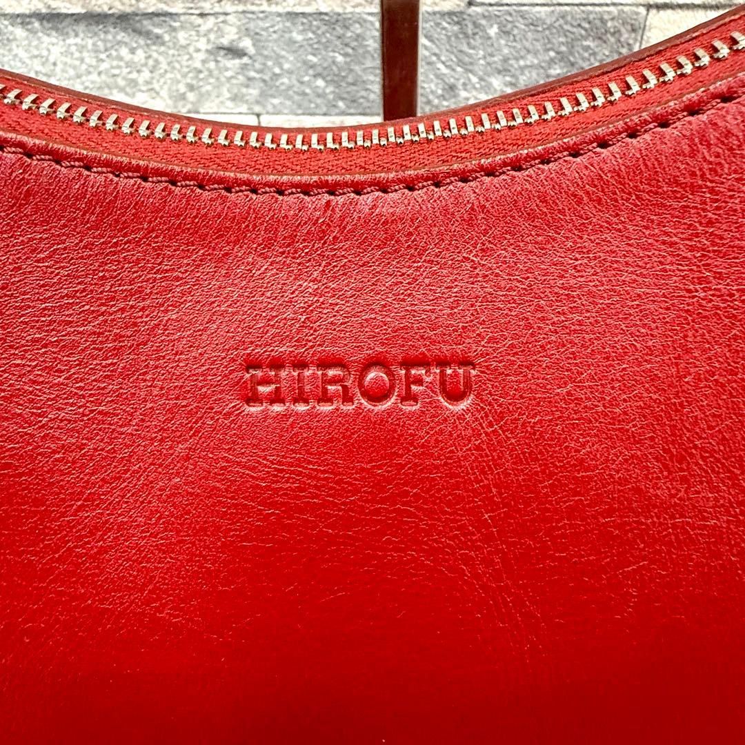 HIROFU ヒロフ レザーハンドバッグ ワンショルダートートバッグ ロゴ型