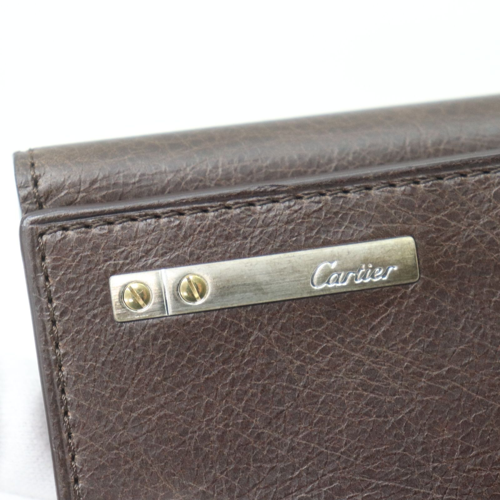 ITMSEAGNV5L6 未使用 Cartier カルティエ サントス キーケース レザー ブラウン メンズ ビジネス カード 冊子 保存袋 箱 カルティエサントス 6連キーケース ブラック ユニセックス キーケース