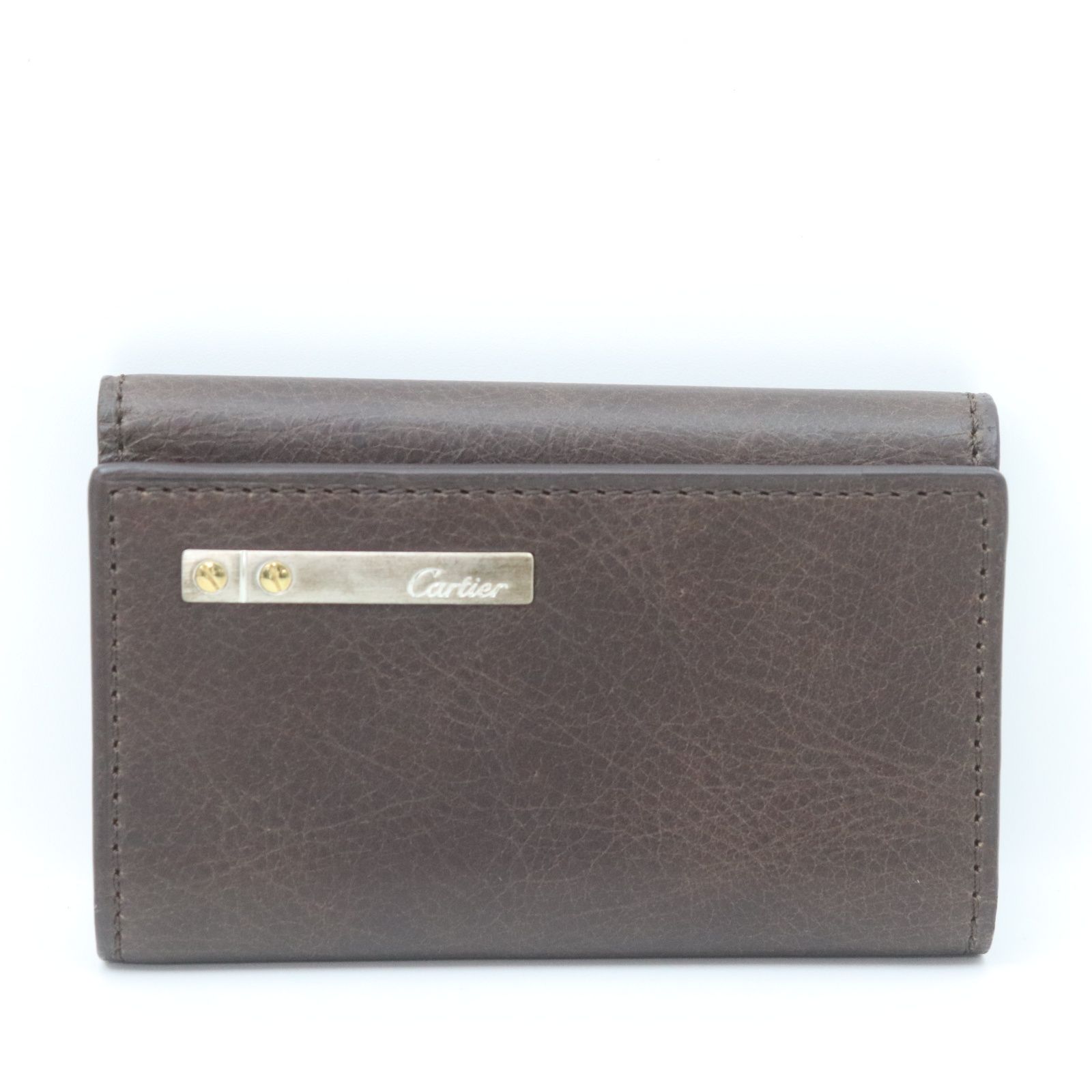 ITMSEAGNV5L6 未使用 Cartier カルティエ サントス キーケース レザー ブラウン メンズ ビジネス カード 冊子 保存袋 箱 ITMSEAGNV5L6 未使用 Cartier カルティエ サントス キーケース レザー