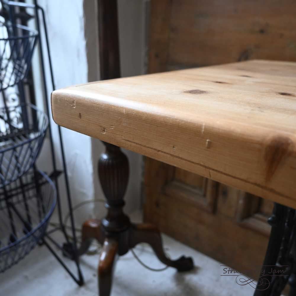 IFU-421 英国アンティーク ミシン台 デスク 勉強机 パソコン台 サイド