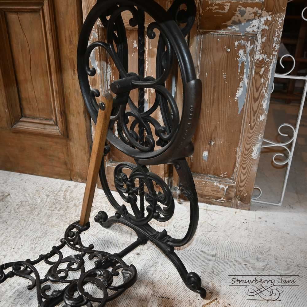 IFU-421 英国アンティーク ミシン台 デスク 勉強机 パソコン台 サイド