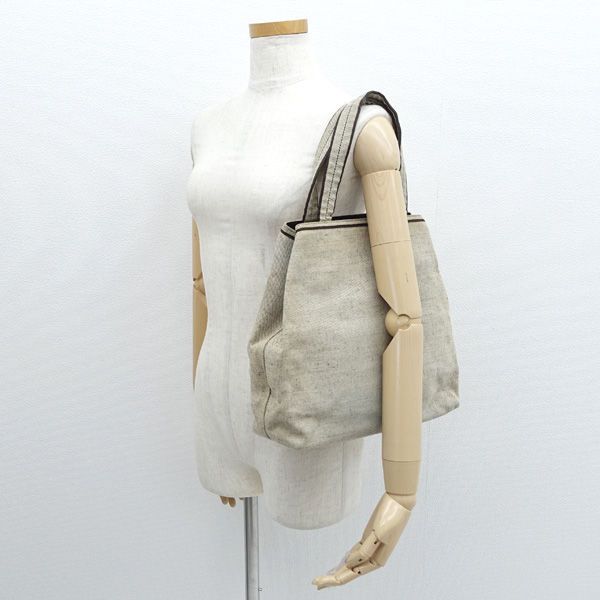 PRADA / プラダ □トートバッグ ハンドバッグ キャンバス ベージュ