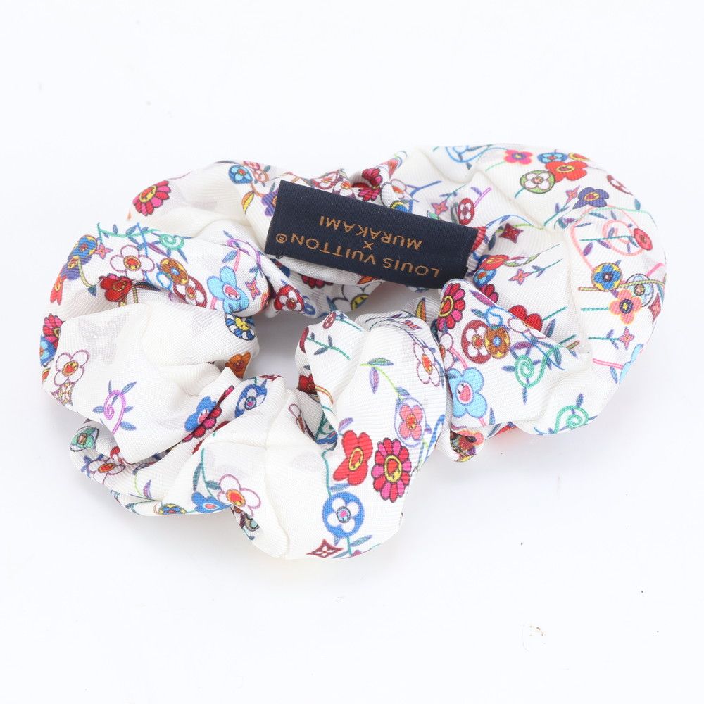 未使用 ルイヴィトン 村上隆 コラボ シュシュ フラワー 柄 M96074 ヘア