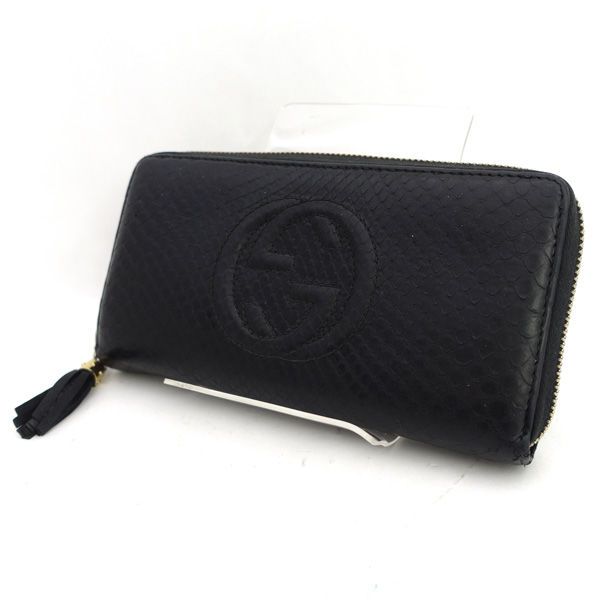 GUCCI / グッチ ◇ソーホー インターロッキング GG タッセル 長財布 