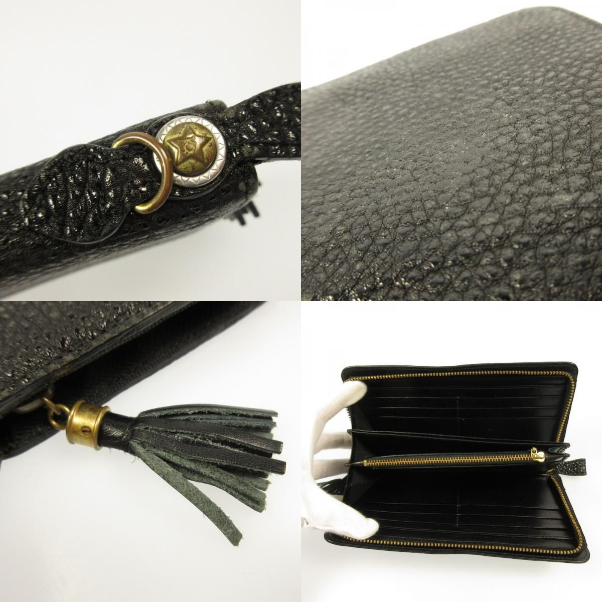 【姫路東店】 中古 KC's | ケーシーズ 長財布 ウォレットラウンドジップ 姫路黒桟革 ブラック 【124】 姫路東店】 中古 KC's | ケーシーズ 長財布 ウォレットラウンドジップ