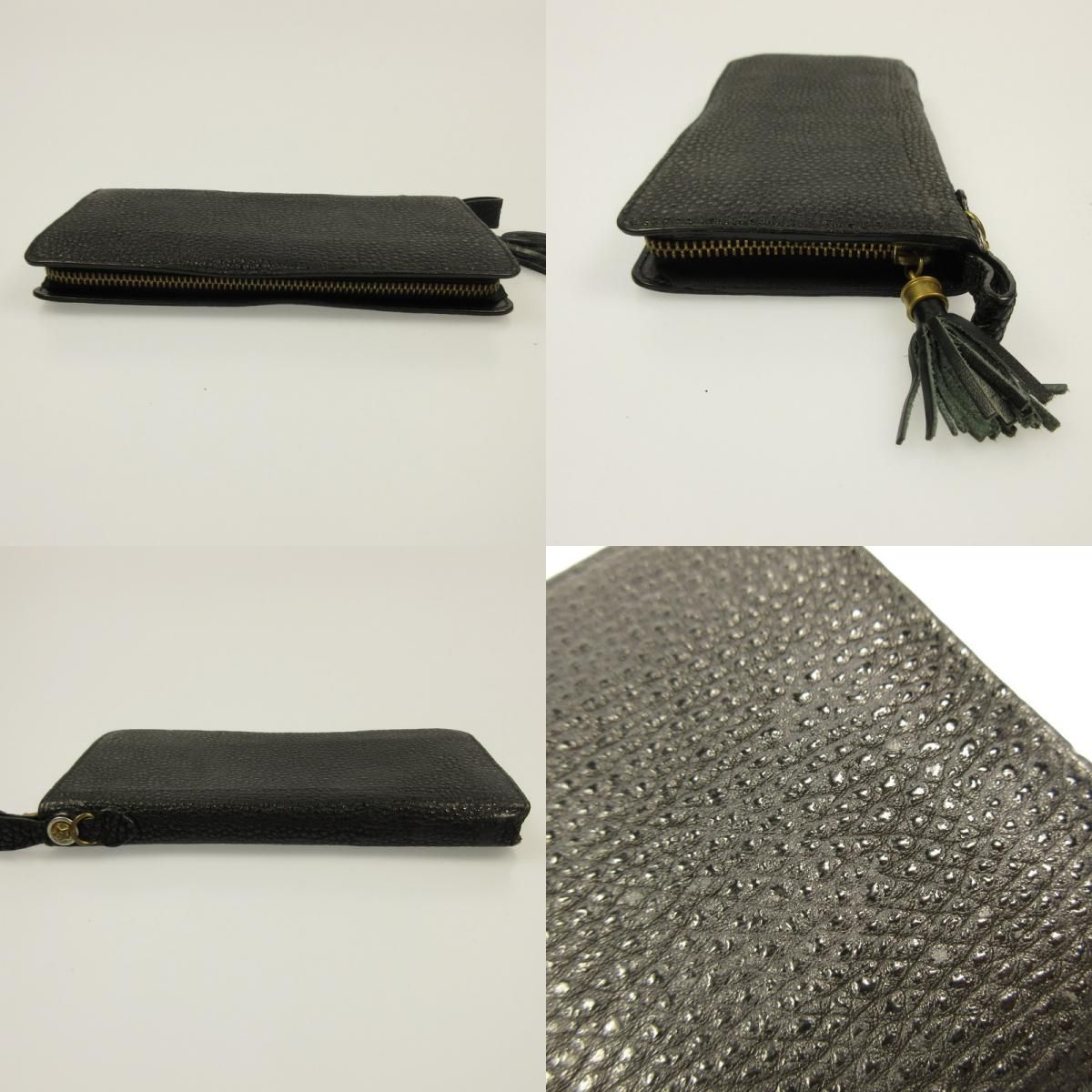 【姫路東店】 中古 KC's | ケーシーズ 長財布 ウォレットラウンドジップ 姫路黒桟革 ブラック 【124】 姫路東店】 中古 KC's | ケーシーズ 長財布 ウォレットラウンドジップ