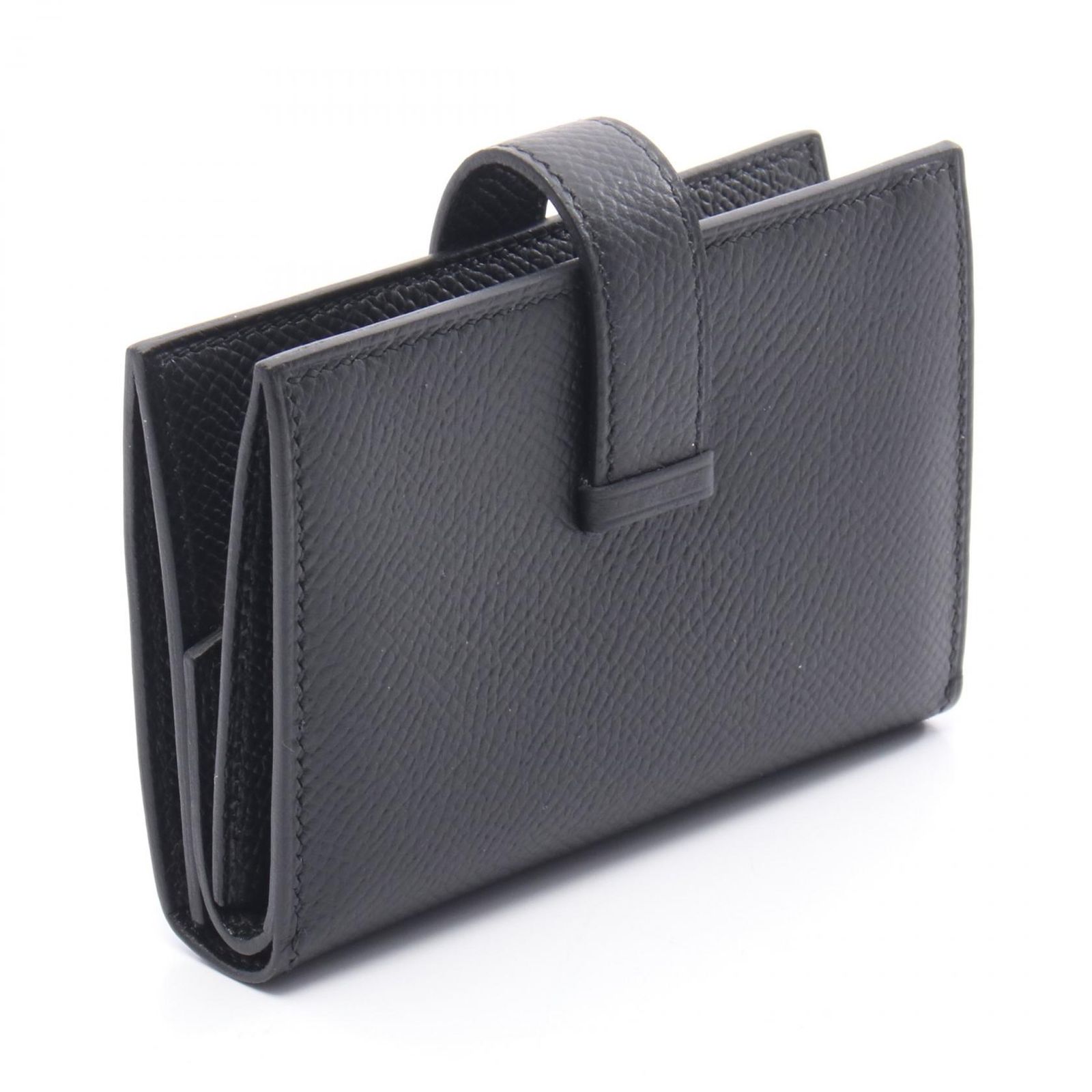 エルメス HERMES カードケース ベアンミニ ブラック レザー ベアン 