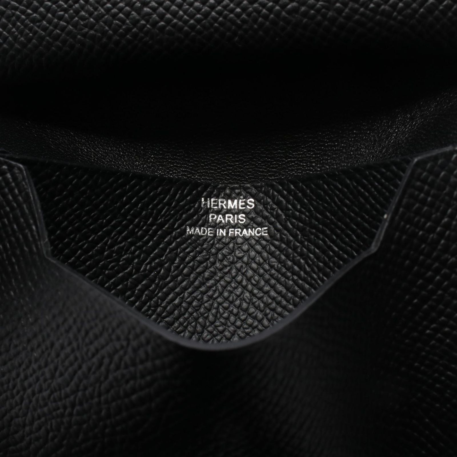 エルメス HERMES カードケース ベアンミニ ブラック レザー ベアン 