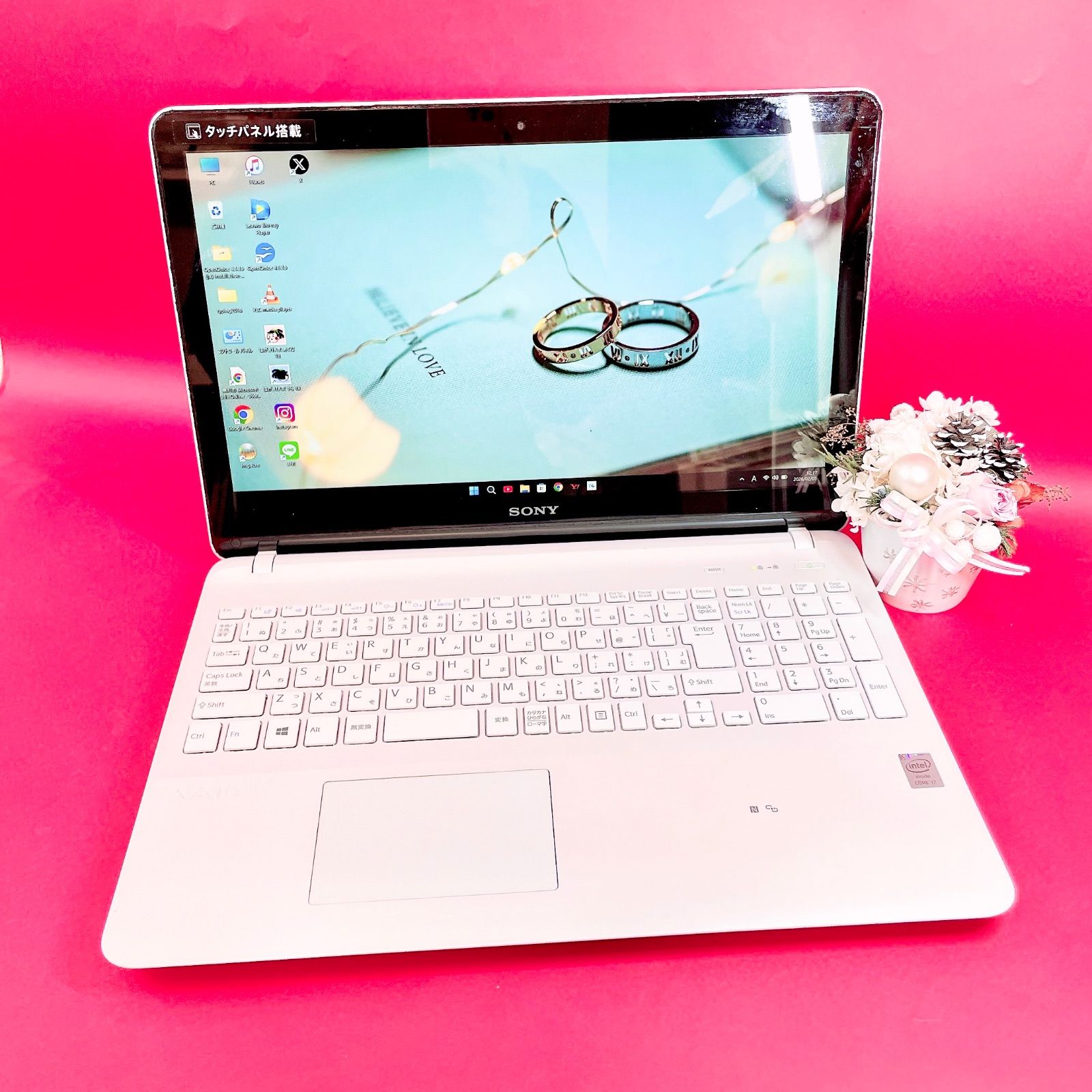 PC/タブレット 【美品】Webカメラ付✨シルバー×ホワイト✨SONYノート