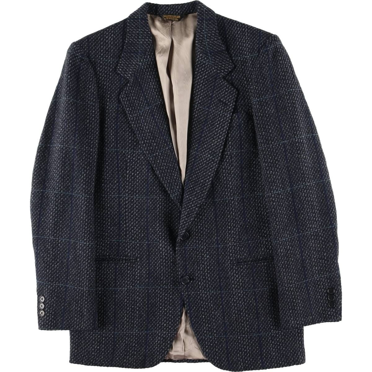 古着 NINO CERRUTI チェック柄 ウールテーラードジャケット USA製 