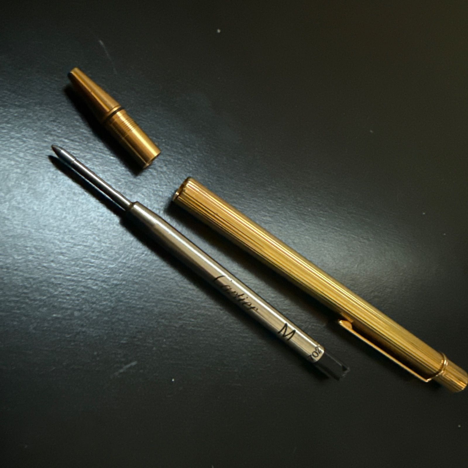 Cartier カルティエ② must de Cartier ツイスト式ボールペン ゴールド