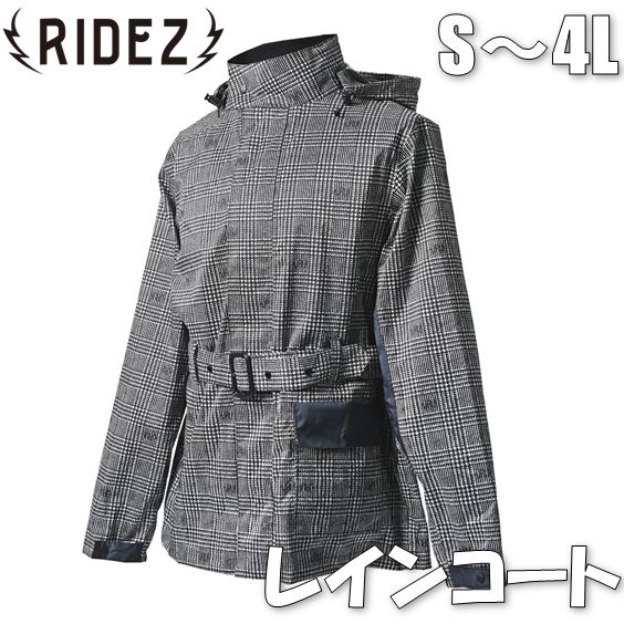 MCR05　RIDEZ MICRO RAIN COAT CHECK　(S～4L/男女兼用)