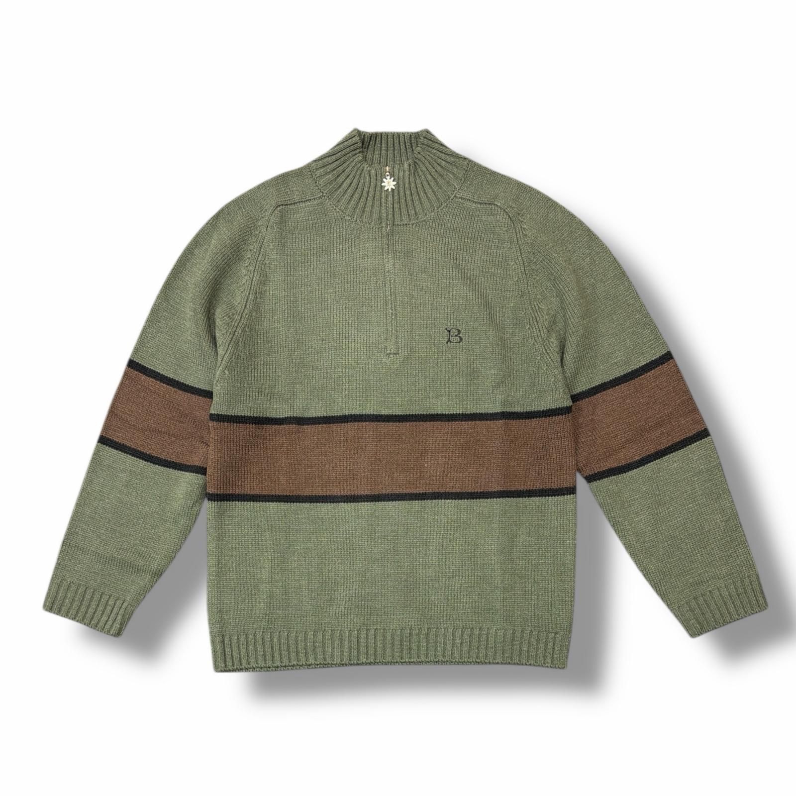 参考上代25300円 未使用 BoTT 25SS HALF-ZIP DRIVERS KNIT ハーフ 