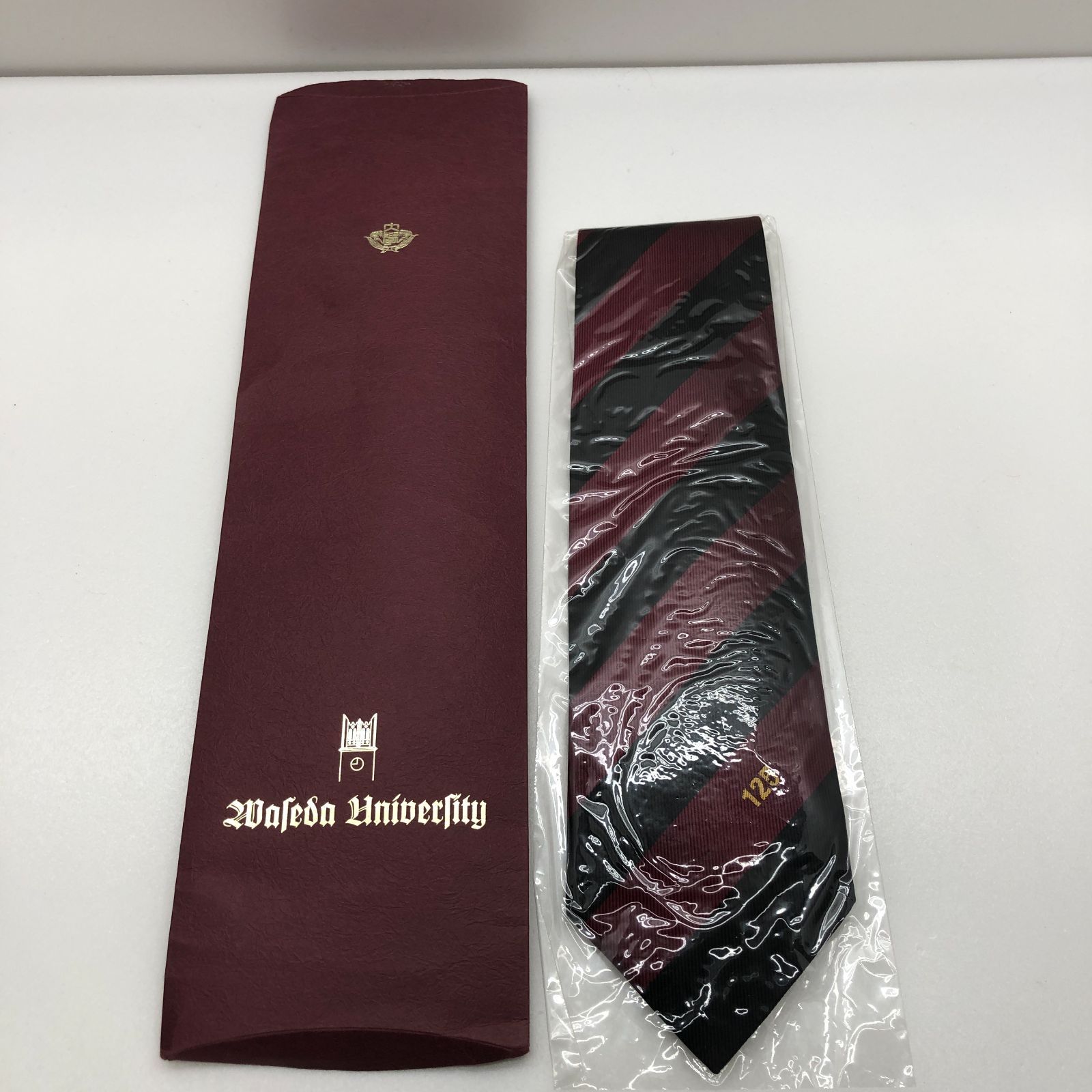 未使用】早稲田大学 ネクタイ 創立125周年記念 限定グッズ レジ