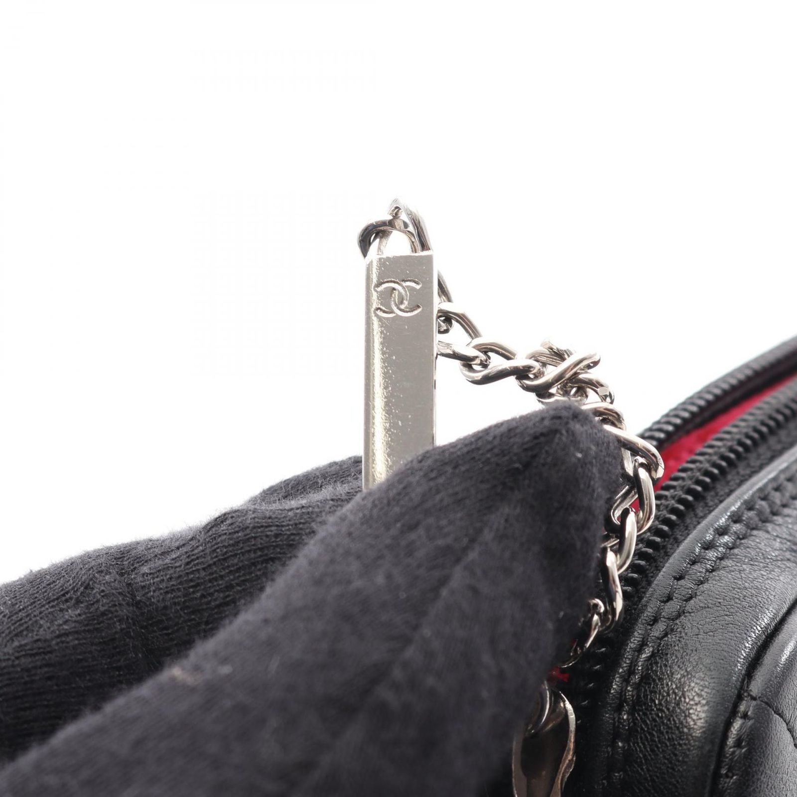 シャネル CHANEL ハンドバッグ カンボンライン ブラック レザー 