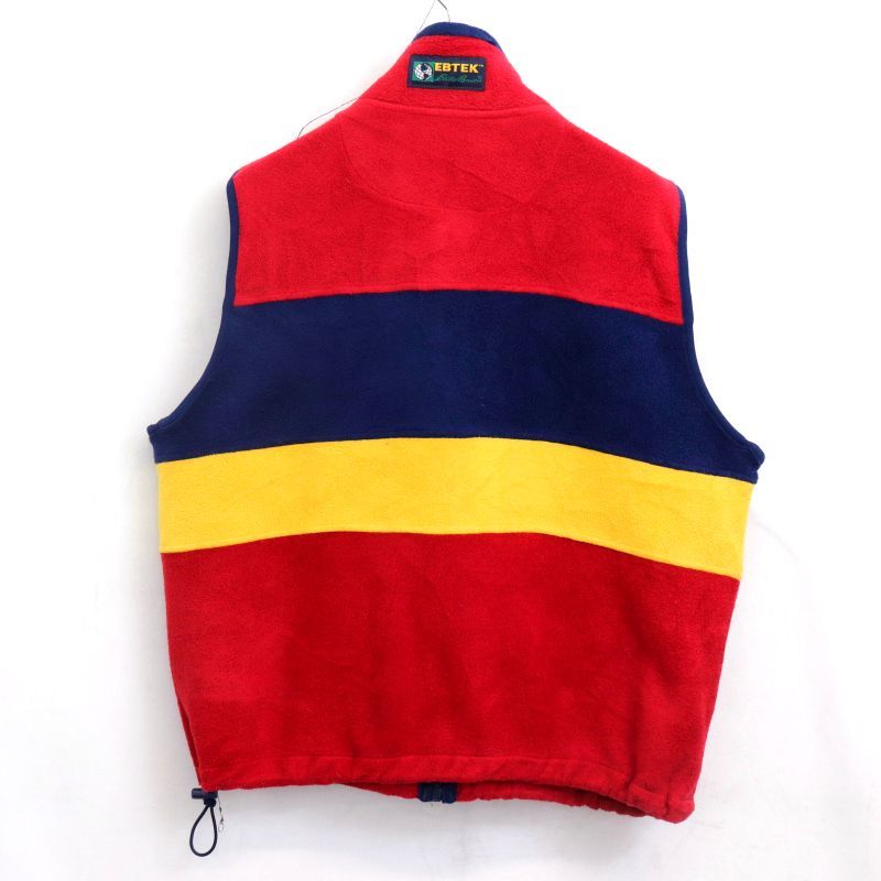 90s USA製 vintage Eddie Bauer ボーダー柄 ポーラーテック EBTEK