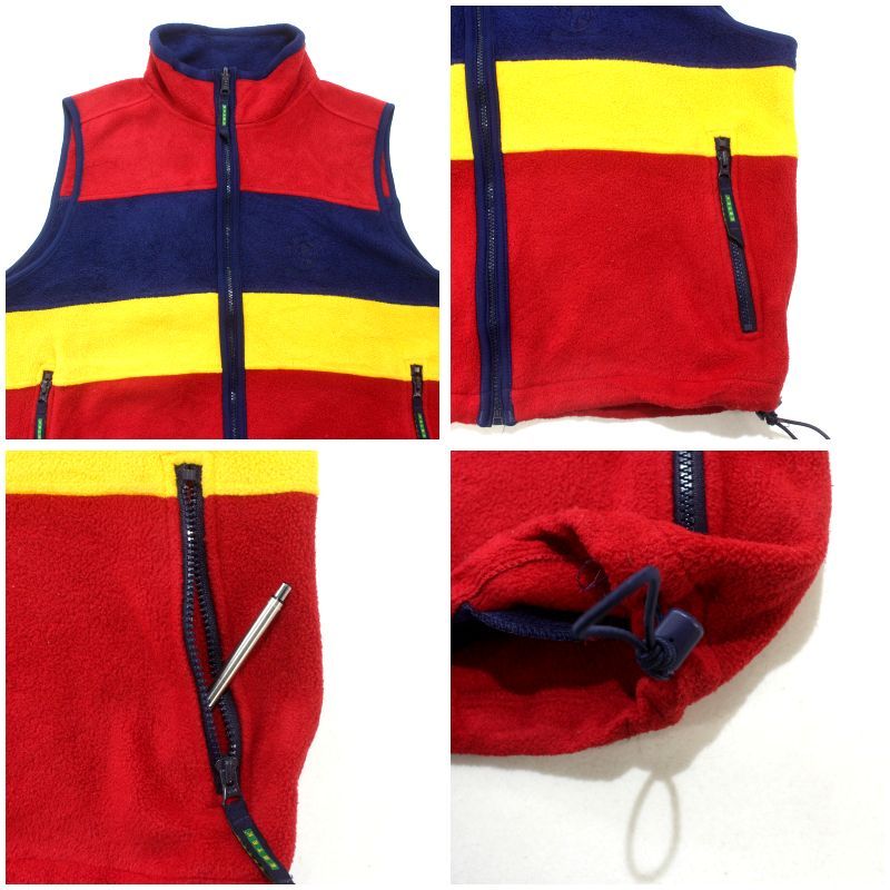 90s USA製 vintage Eddie Bauer ボーダー柄 ポーラーテック EBTEK
