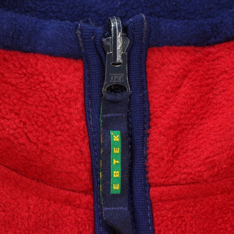 90s USA製 vintage Eddie Bauer ボーダー柄 ポーラーテック EBTEK