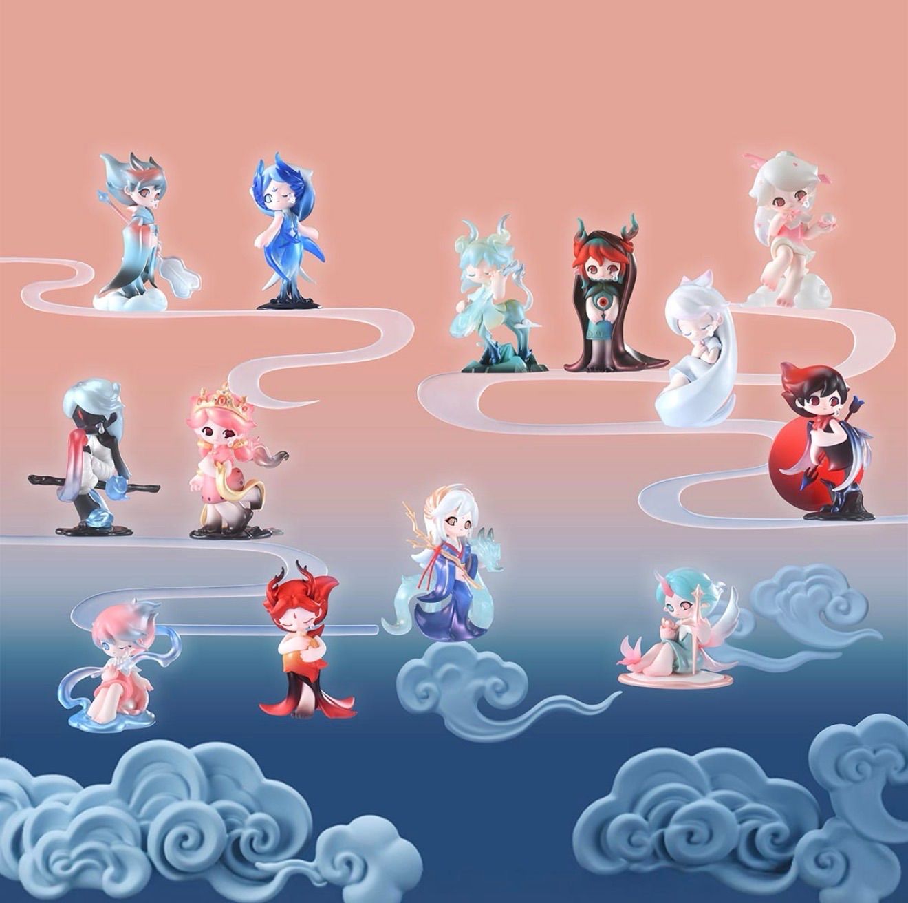 予約販売　匿名配送【外箱未開封】アソートボックス 12ピース入り POPMART AZURA Ethereal Realm: Mythical Beasts シリーズ