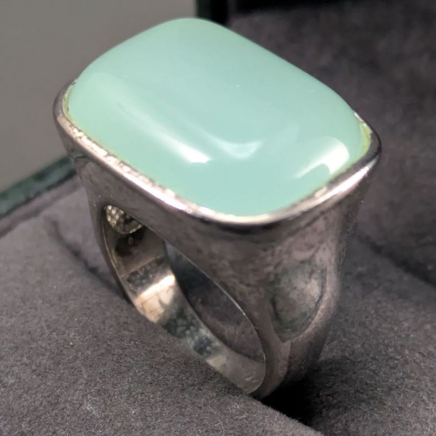 ミントグリーン ストーン 13.5号 10.7g スターリングシルバー