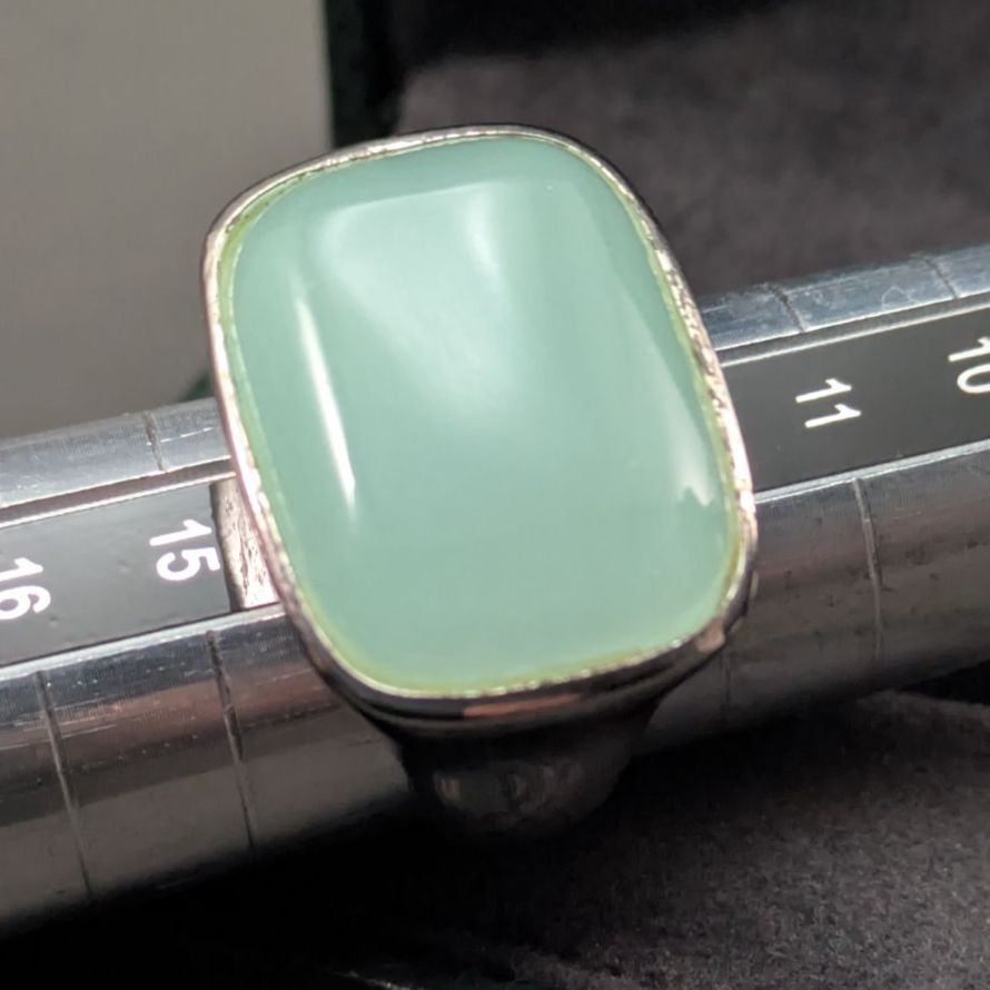 ミントグリーン ストーン 13.5号 10.7g スターリングシルバー 