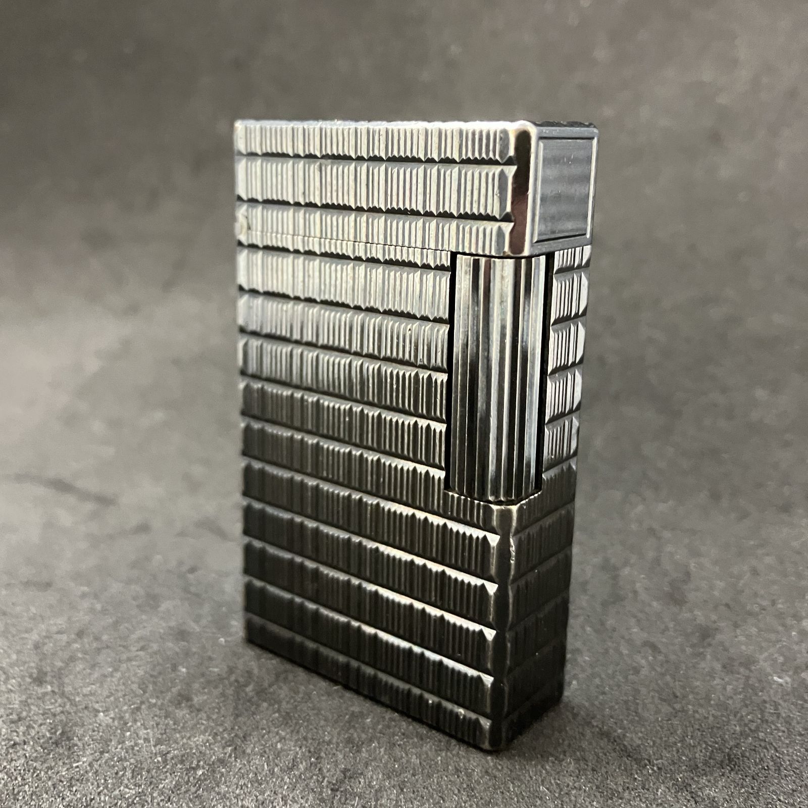 火花あり　S.T.DUPONT　デュポン　ガスライター　ライン1　ラージ　シルバー系　5509