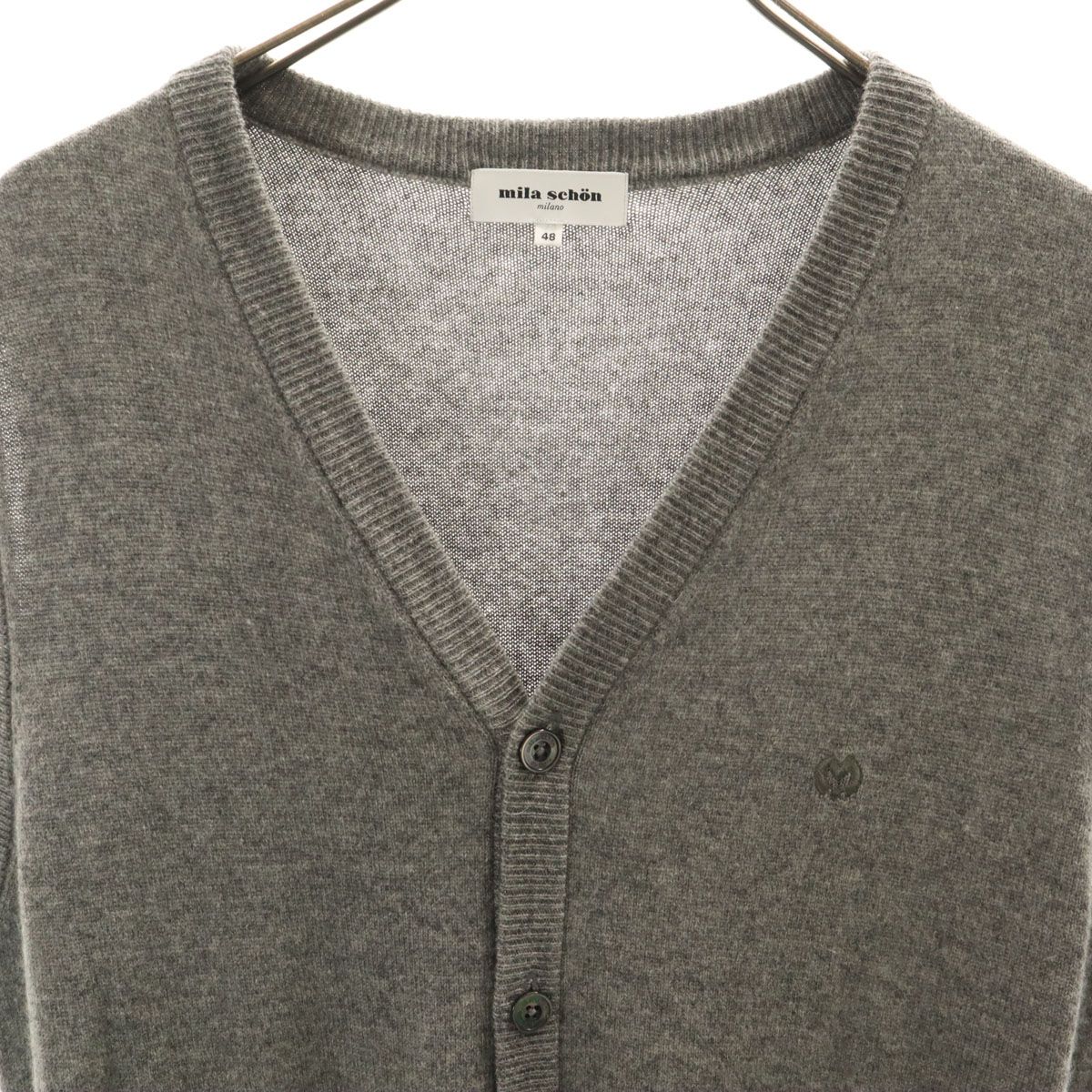 美品 mila schon ミラショーン 日本製 カシミヤ100％ Vネック ニット 