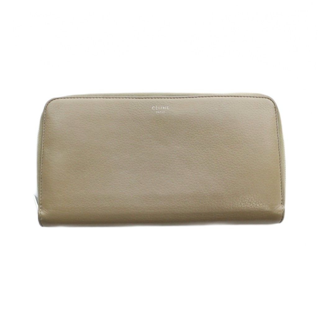セリーヌ CELINE 長財布 ウォレット レザー ロゴ ラウンドファスナー