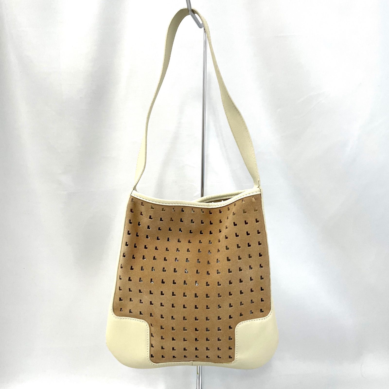 Bランク】 LOEWE ロエベ アナグラム パンチング ワンショルダーバッグ 