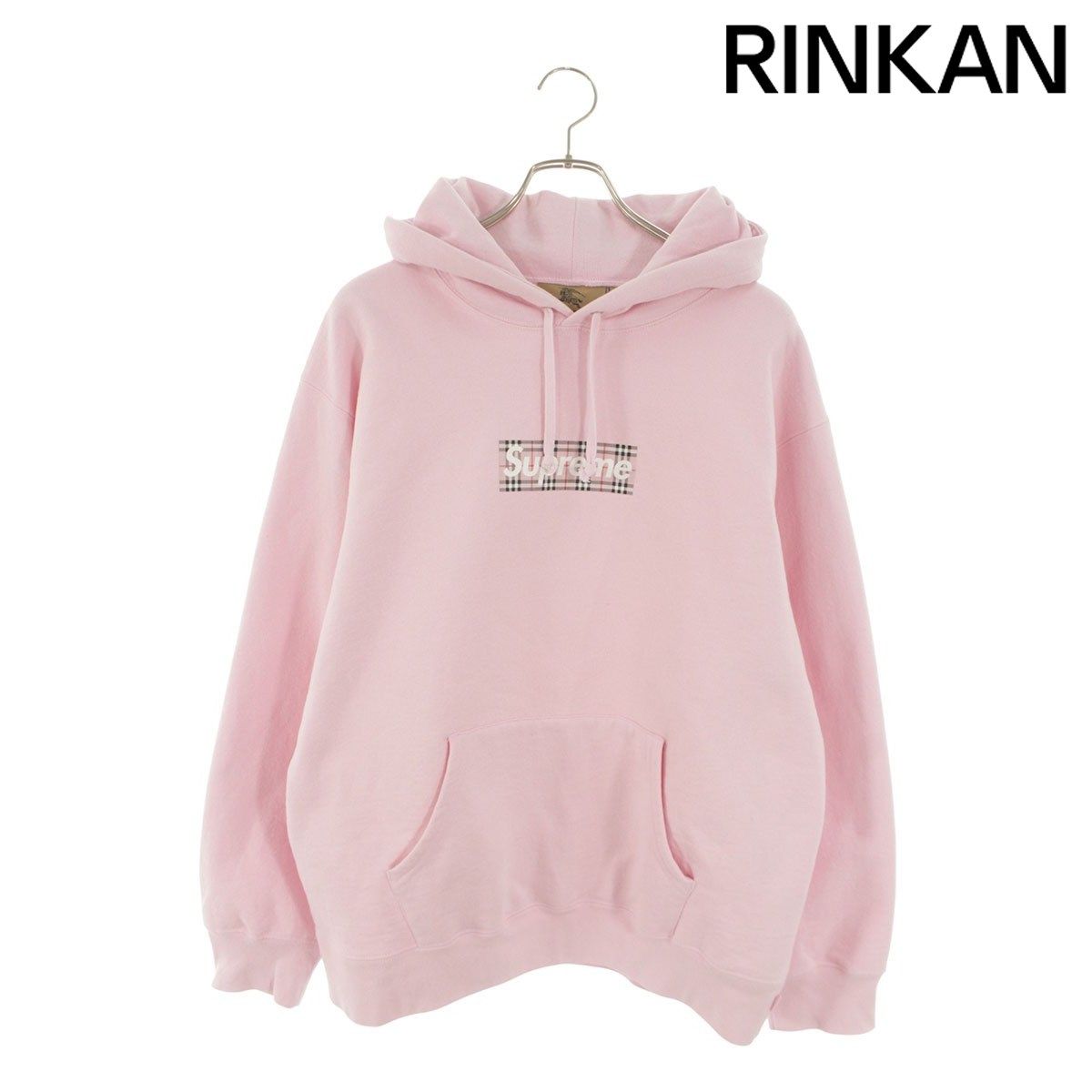 シュプリーム ×バーバリー Burberry  22SS  Burberry Box Logo Hooded Sweatshirt バーバリーボックスロゴパーカー メンズ M