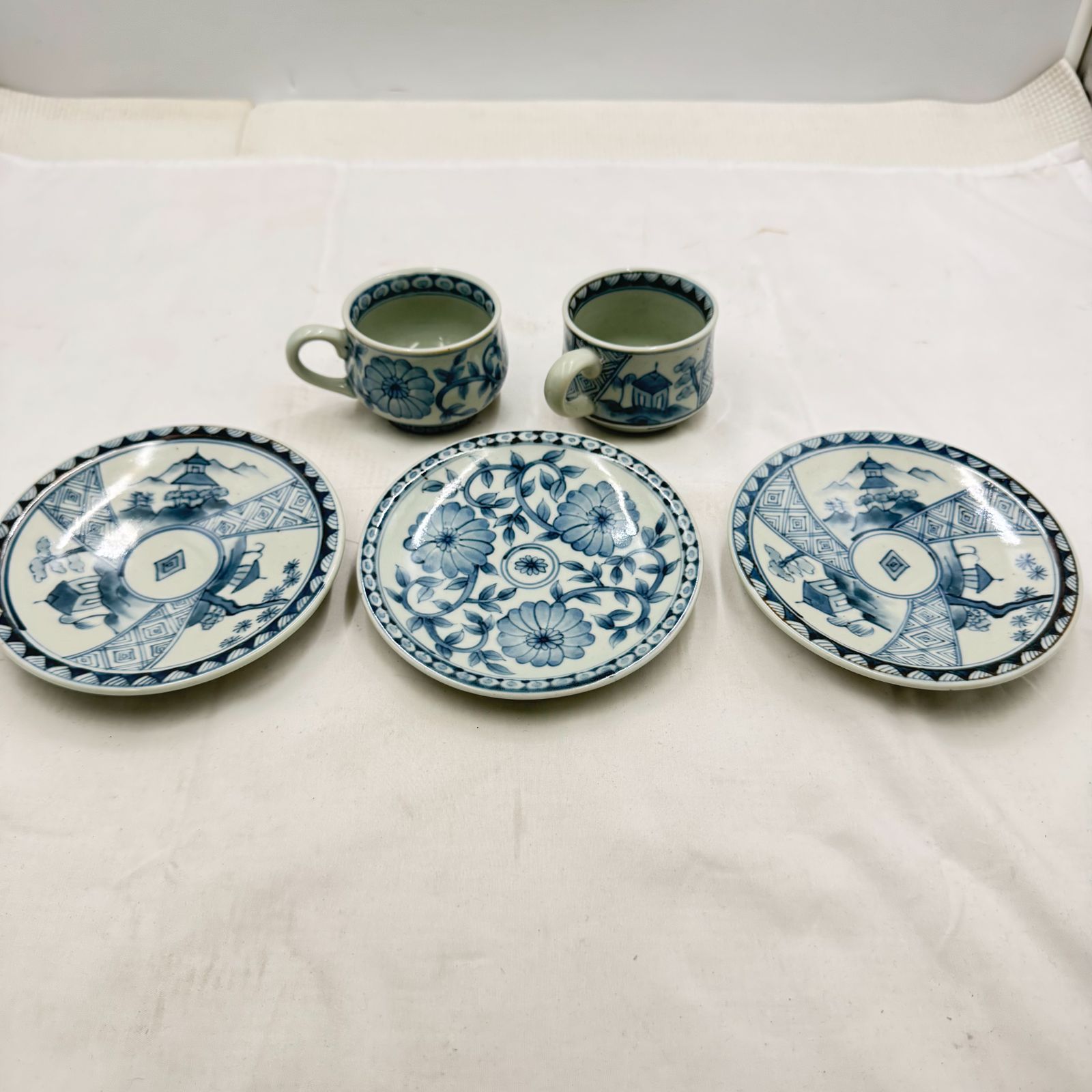 コレクションにも 有田焼 佐藤走波 銘あり 食器まとめ 小皿 カップセット 染付 和食器