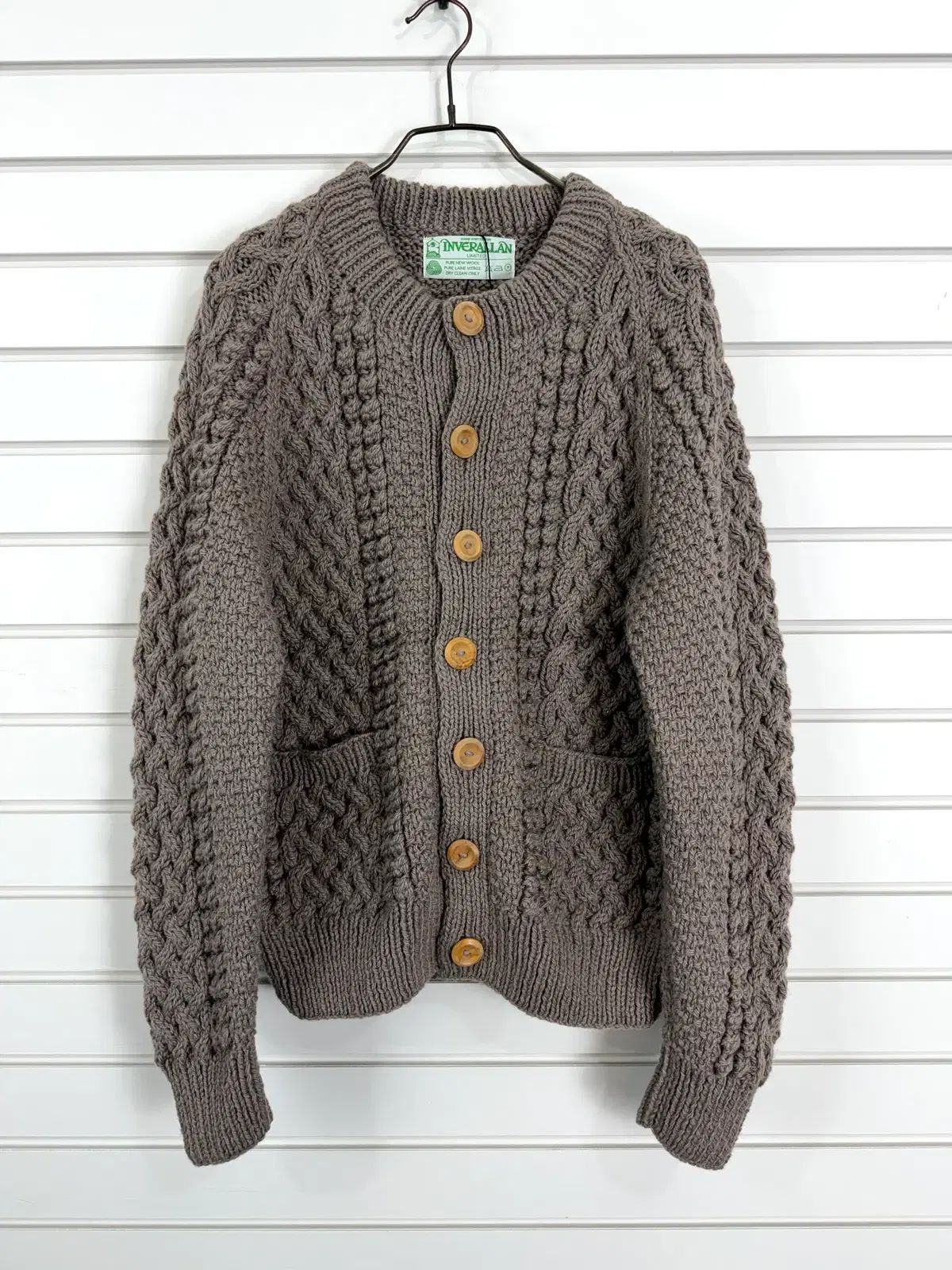 INVERALLAN hand knit cardigan Scotland製 メンズ INVERALLAN hand knit cardigan Scotland製